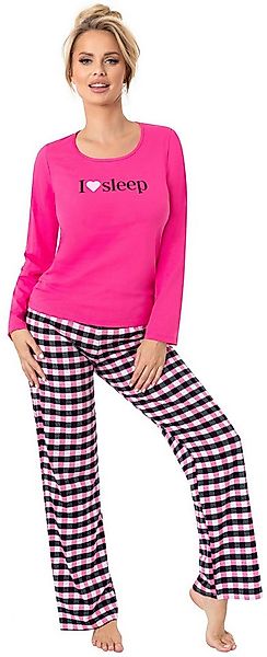 Donna Schlafanzug Sleep (Set, 2 tlg., 2-teilig) Damen Pyjama lang 2-teilig günstig online kaufen