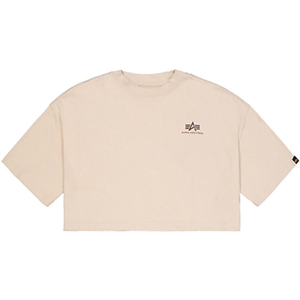 Alpha Industries  T-Shirt Basic T-Shirt SL Cropped PP W - organic beige günstig online kaufen