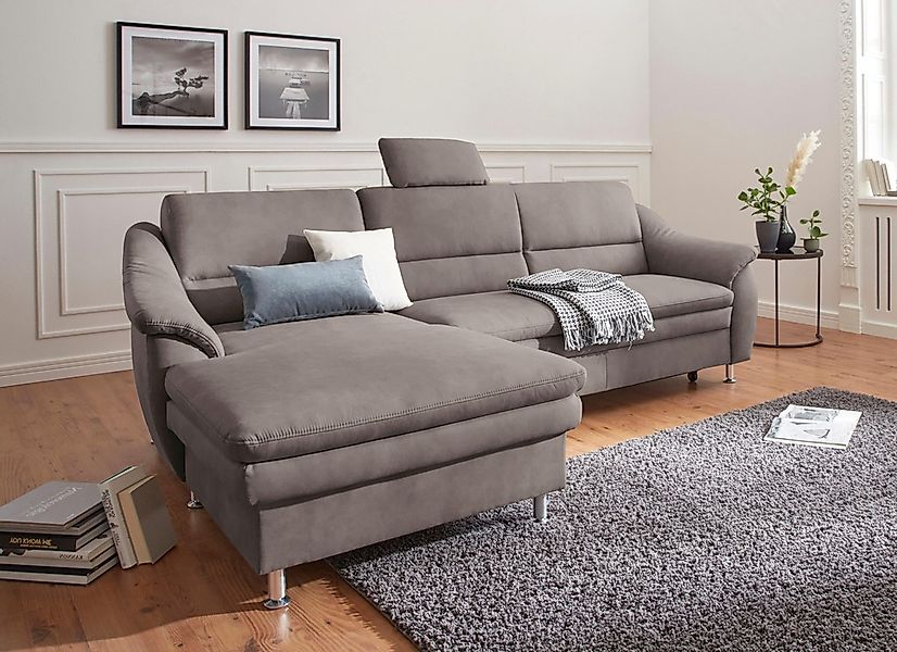 sit&more Ecksofa »Cardoso L-Form« mit Federkern, wahlweise mit Bettfunktion günstig online kaufen