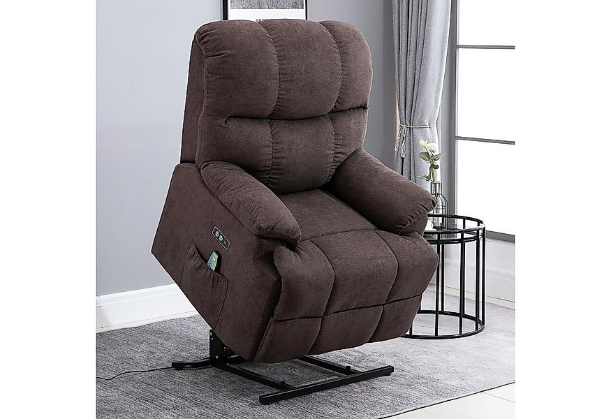 HOMCOM Massagesessel Relaxsessel mit Aufstehhilfe, verstellbare Rückenlehen günstig online kaufen