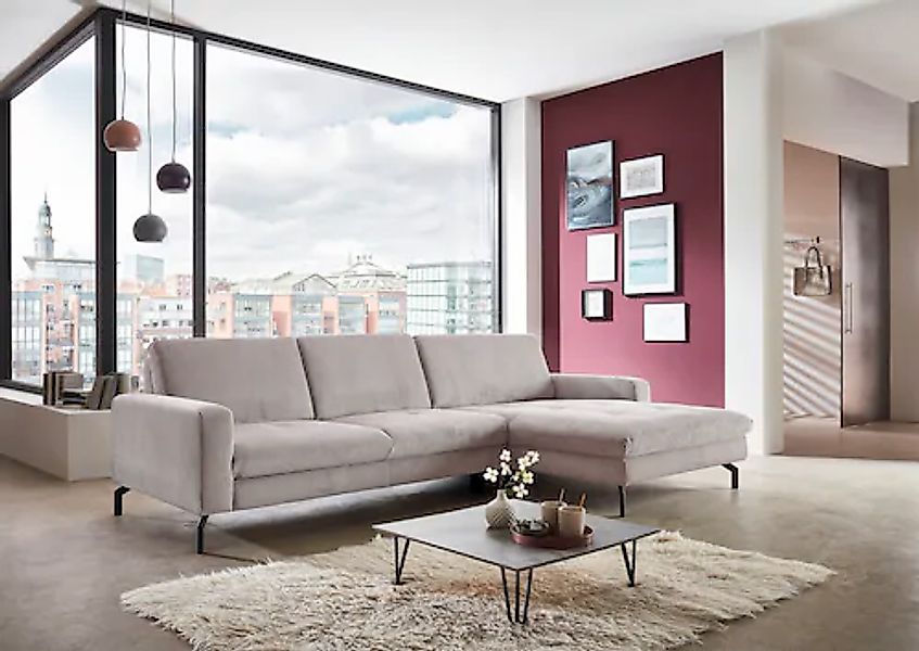 Die PlanBar Ecksofa »MP-IN20110 L-Form mit Federkern-Polsterung« optional m günstig online kaufen