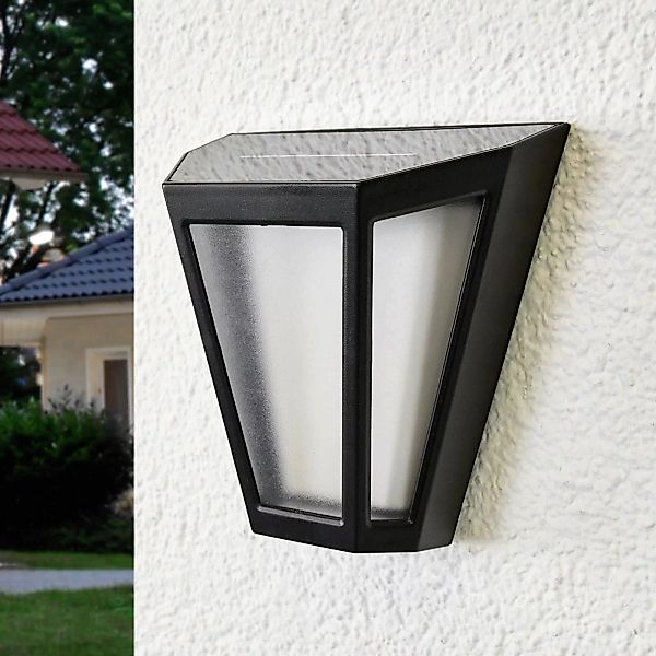 LED-Solarwandleuchte Yago, gefrosteter Schirm günstig online kaufen