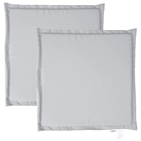 vidaXL Garten-Sitzkissen 2 Stk Hellgrau 45x45x2 cm Quadratisch 847723 günstig online kaufen