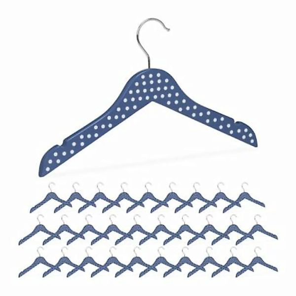 relaxdays 30 x Kinderkleiderbügel blau günstig online kaufen