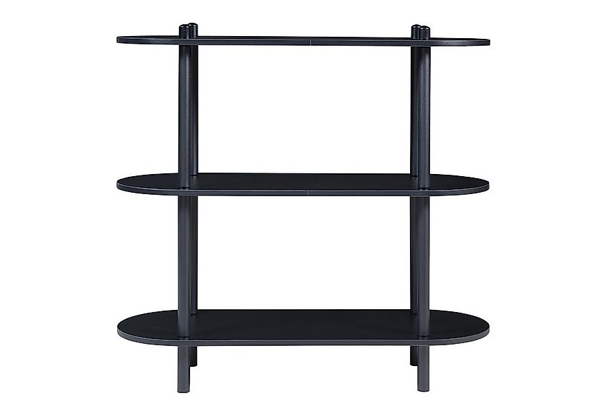 en.casa Bücherregal, »Øvre« 76,5x80x30 cm 3 Ablagen Schwarz günstig online kaufen