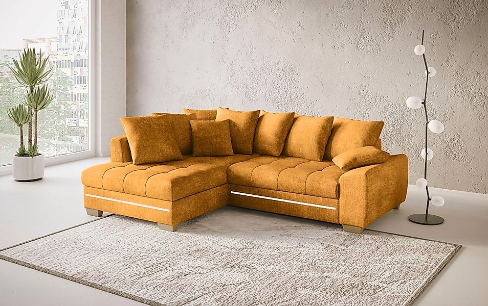 Mr. Couch Ecksofa »Nikita II, L-Form«, mit Kaltschaum, RGB-LED Beleuchtung, günstig online kaufen