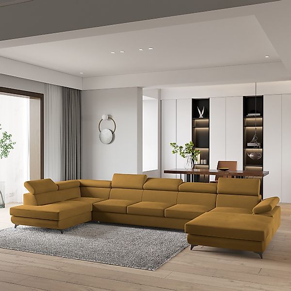 Masseno Ecksofa MONTIVA mit Schlaffunktion U-Form, günstig online kaufen