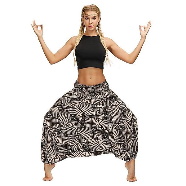 AUKUU Loungepants Bohemian-Stil, bedruckte Yogahose, hohe Taille, lockere H günstig online kaufen