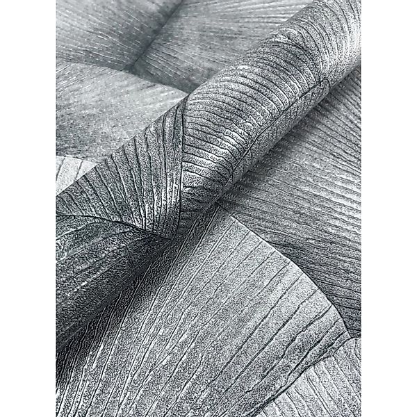 Newroom Vliestapete Malou Silber Dschungel Modern FSC® günstig online kaufen