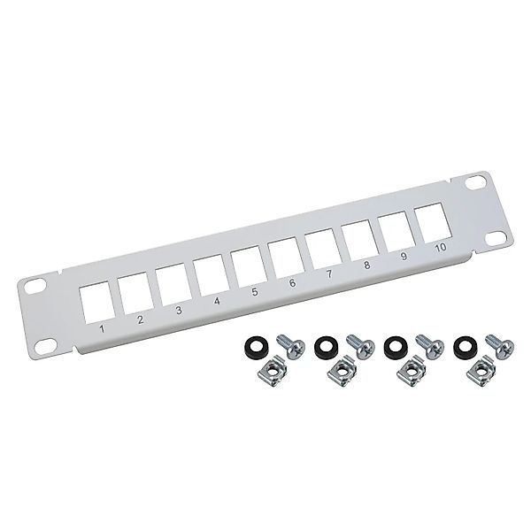 HMF 63345 UTP Keystone-Patchpanel für Serverschrank 10 Ports RJ45 10 Zoll 1 günstig online kaufen