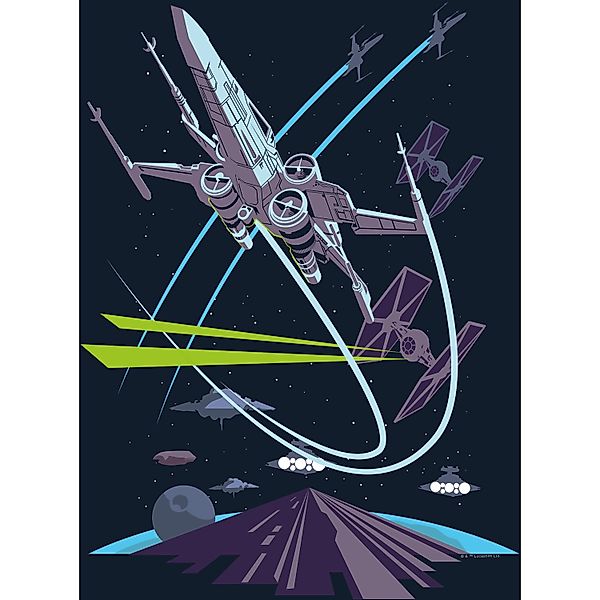 Komar Bild "Star Wars Classic Vector X-Wing" Star Wars 1 Stk. tlg. Wandbild günstig online kaufen