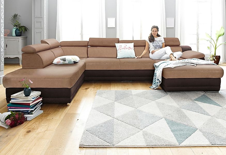 sit&more Wohnlandschaft "Xenia U-Form" wahlweise mit Bettfunktion günstig online kaufen