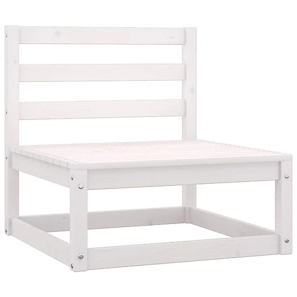 Garten-mittelsofas 2 Stk. Weiß Kiefer Massivholz günstig online kaufen