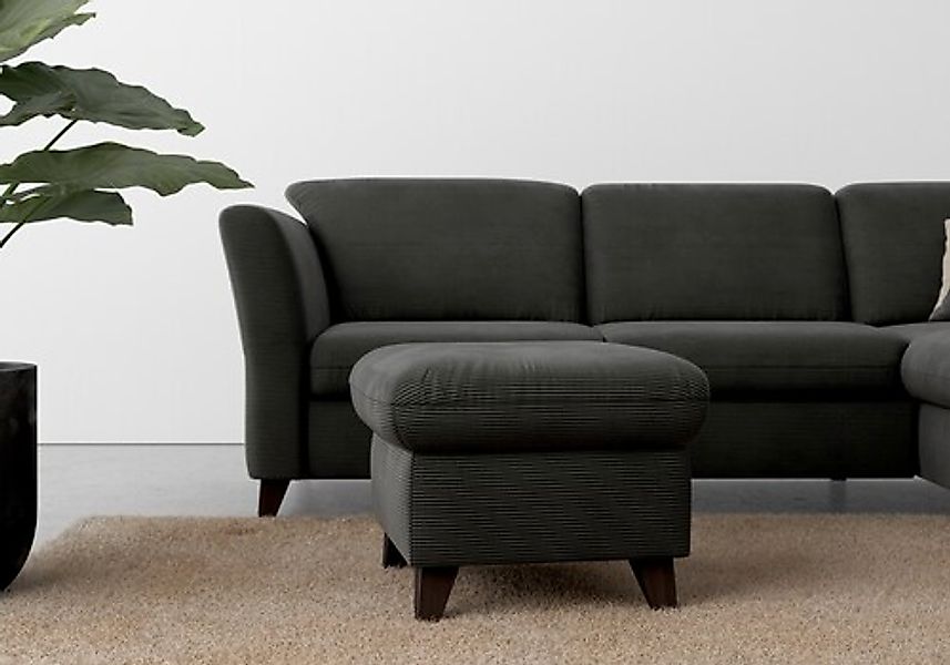 Home affaire Polsterhocker "Trelleborg", Cord-Bezug, mit Staufach, inkl. Fe günstig online kaufen