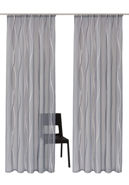 my home Gardine "Dimona" Kräuselband 2 Stk. tlg. 2er-Set, transparent, Voil günstig online kaufen