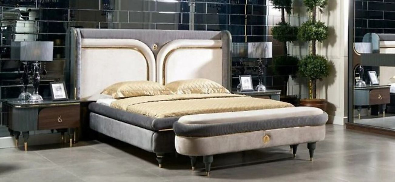 JVmoebel Bett Luxus Bettgestell Betten Doppel Bettrahmen Design Möbel Bett günstig online kaufen