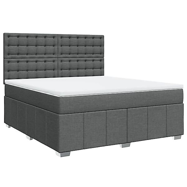 vidaXL Boxspringbett mit Matratze Dunkelgrau 180x200 cm Stoff 3291762 günstig online kaufen