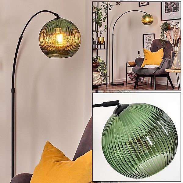 hofstein Stehlampe Stehlampe aus Metall/Riffelglas in günstig online kaufen