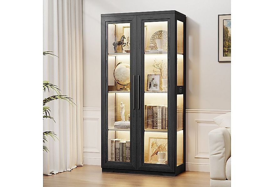 BROTTAR Glasvitrine Glasscheibenschrank, Curio -Schrank mit zwei Glastüren günstig online kaufen