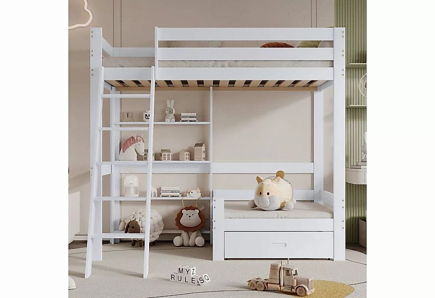 REDOM Etagenbett Bett Funktionsbett Kinderbett Holzbett 90x200 cm (mit fünf günstig online kaufen