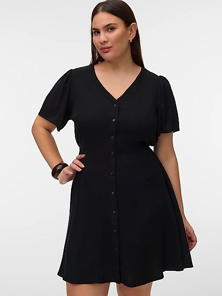 Vero Moda Curve Minikleid "VMCALBA SS SHORT DRESS WVN NOOS CUR" Viskose, re günstig online kaufen