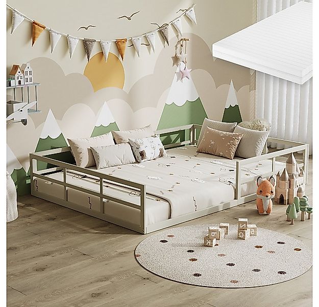 VitaliSpa® Kinderbett Minno, Greige, 140x200 mit Matratze günstig online kaufen