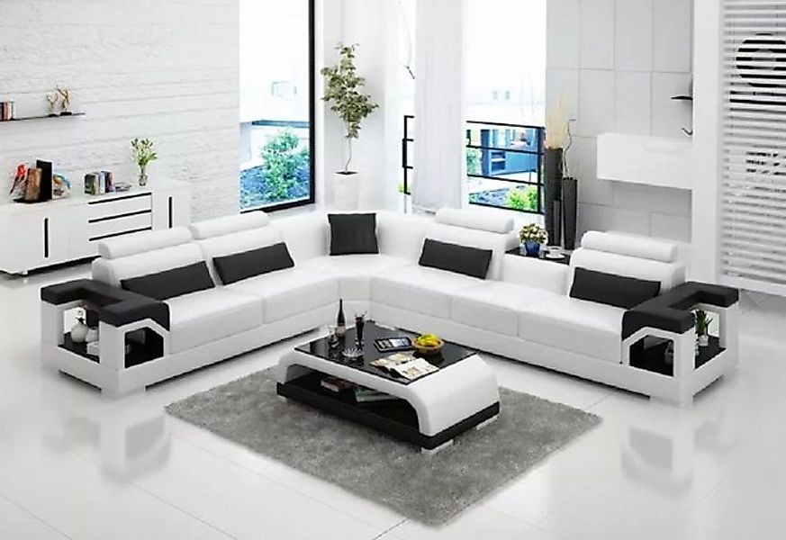 JVmoebel Ecksofa Ecksofa Couch Polster Eck Sofa Eckledersofa Wohnlandschaft günstig online kaufen