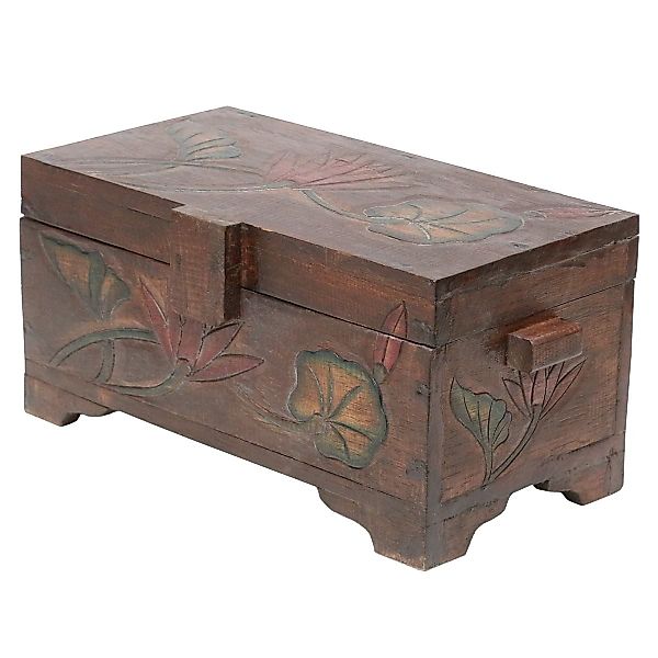 Oriental Galerie Truhe Braune Truhe Blumen günstig online kaufen