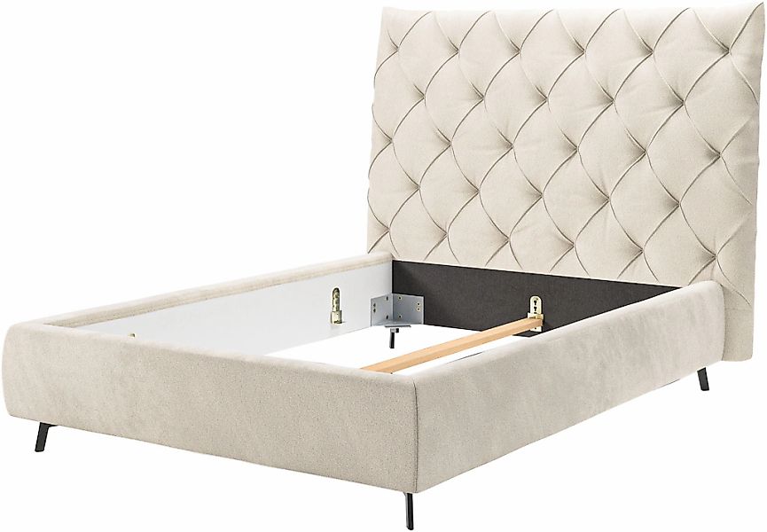 Leonique Polsterbett "Maxime, in 4 Breiten bis 200cm, auch in Leder" Kopfte günstig online kaufen