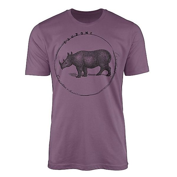 Sinus Art T-Shirt Evolution Herren T-Shirt Nashorn günstig online kaufen