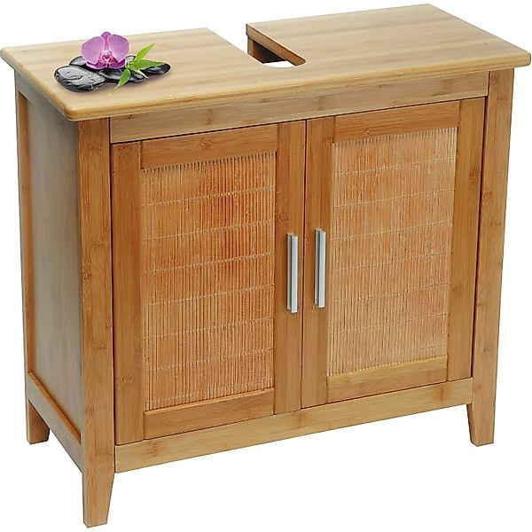 Eisl Waschbeckenunterschrank Bambus massives Bambus, Unikat, pflegeleicht günstig online kaufen