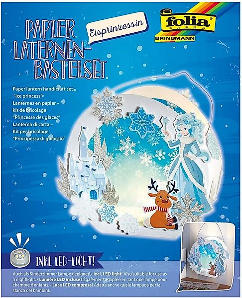 Folia Umzugslaterne folia Laternen-Bastelset "Eisprinzessin", weiß günstig online kaufen
