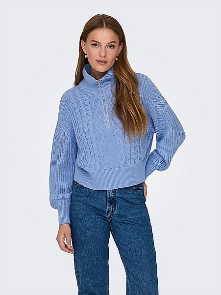 ONLY Stehkragenpullover ONLDORITTA LS CABLE ZIP HIG NECK KNT günstig online kaufen