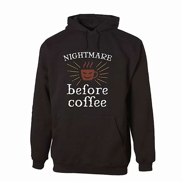 G-graphics Hoodie Nightmare before coffee mit trendigem Frontprint, Aufdruc günstig online kaufen