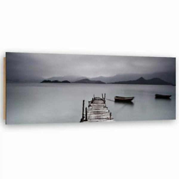 FEEBY® Kunst Schlafender See Leinwandbilder bunt Gr. 120 x 40 günstig online kaufen