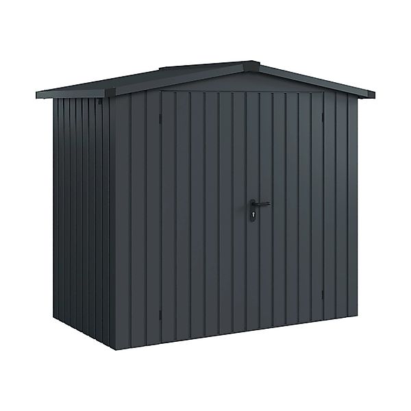 Hörmann EcoStar Gerätehaus Euroline Satteldach 2-flg 237 x 134 cm Anthrazit günstig online kaufen