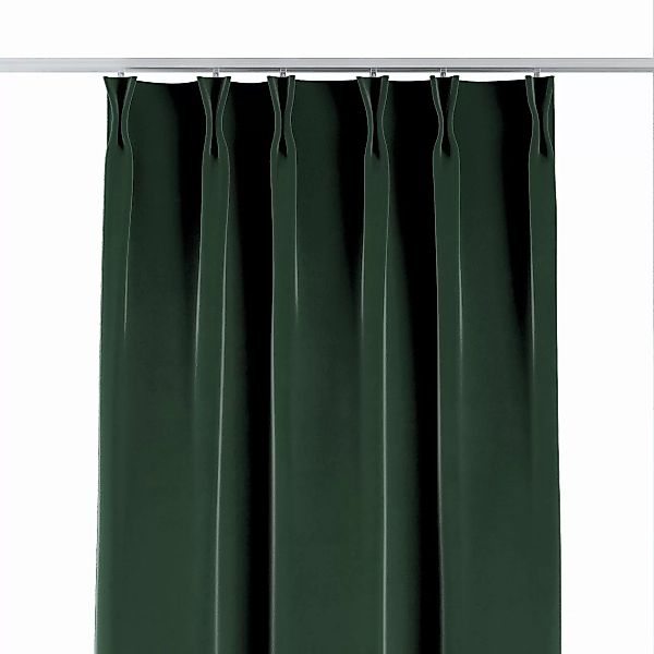 Vorhang mit flämischen 2-er Falten, moosgrün, Crema (180-63) günstig online kaufen