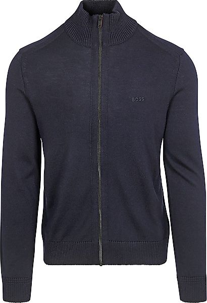 BOSS Avac Strickjacke Woolblend Navy - Größe 3XL günstig online kaufen