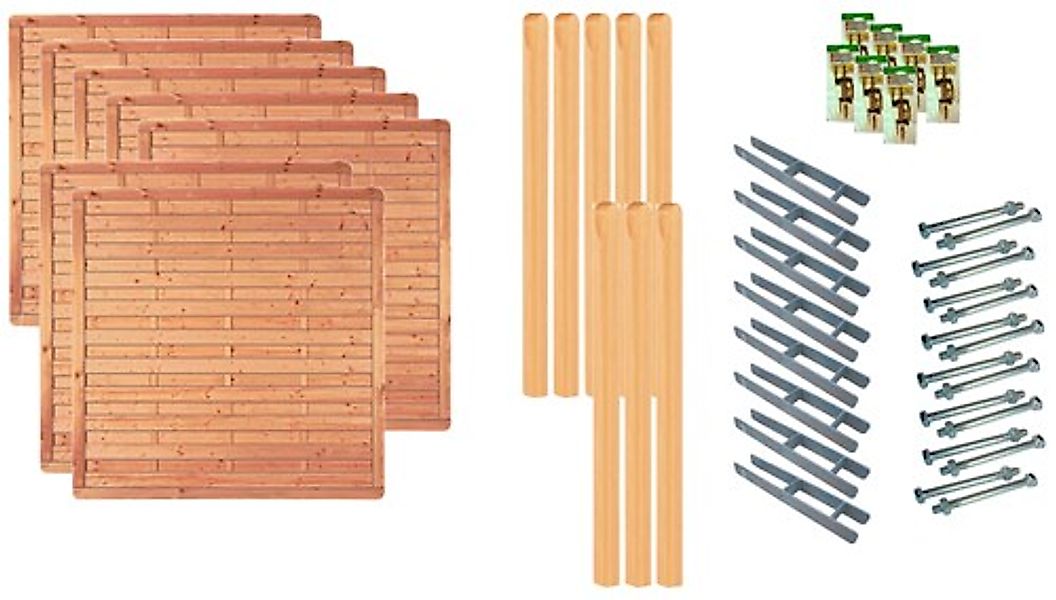 Tetzner & Jentzsch Dichtzaun »Atlanta 5« 7 Elemente, LxH: 1332x180 cm günstig online kaufen