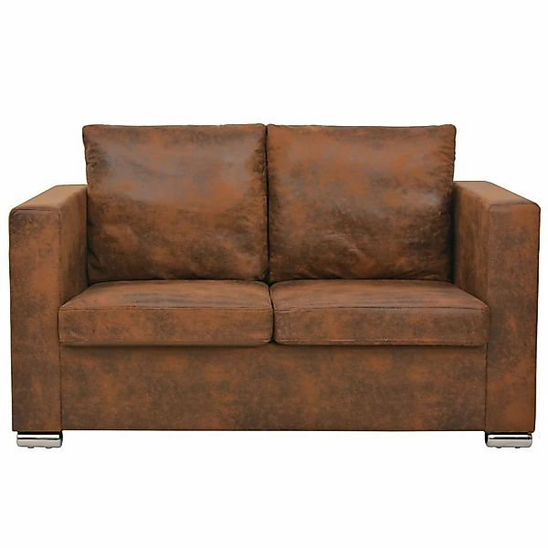 2-sitzer Sofa 137 X 73 X 82 Cm Künstliches Wildleder günstig online kaufen