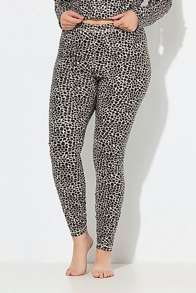 Ulla Popken Funktionshose Ski-Funktionsleggings Leomuster schmales Bein günstig online kaufen