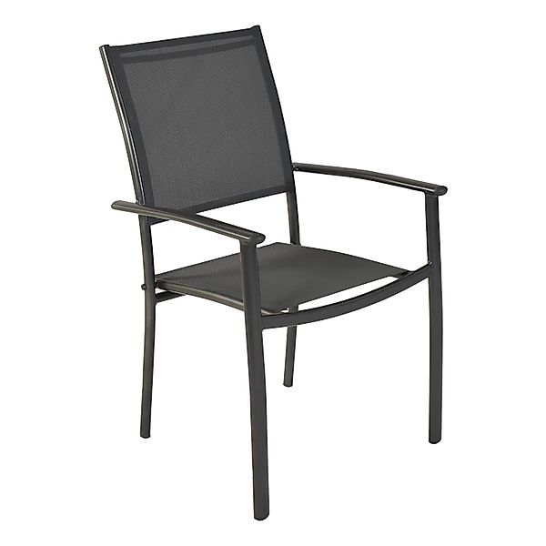Merxx Milano Gartensessel stapelbar Graphit-Grau 2er-Set günstig online kaufen
