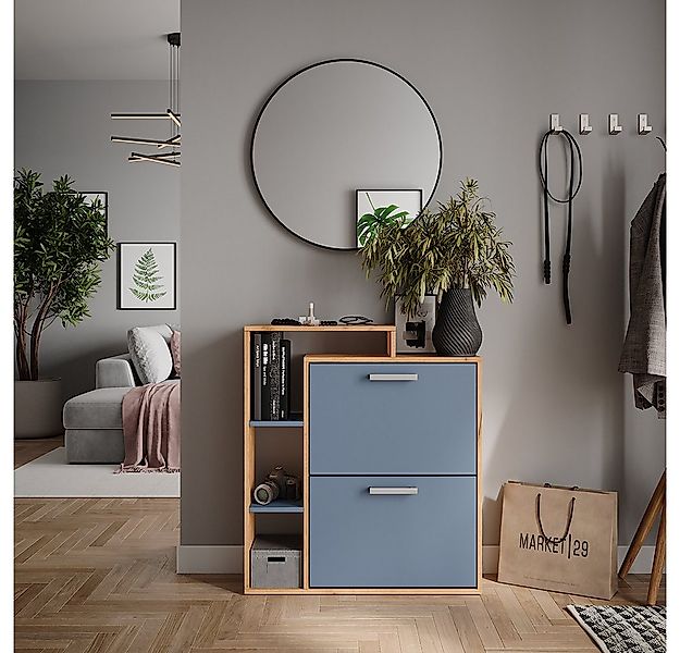 Vicco Schuhkipper Orlando, Goldkraft Eiche/Blau, 80 x 90 cm (1 St) günstig online kaufen