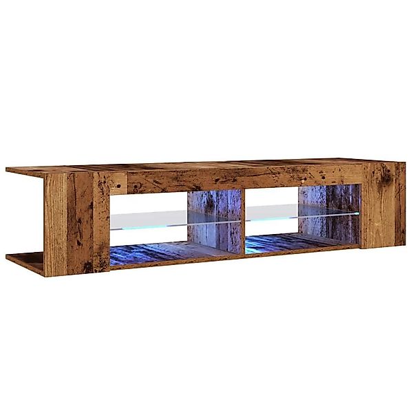 vidaXL TV-Schrank mit LED-Leuchten Altholz-Optik 135x39x30 cm 856323 günstig online kaufen