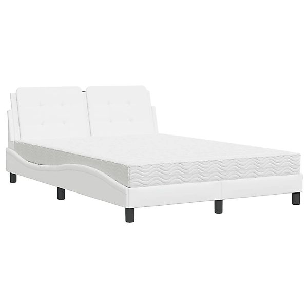 vidaXL Bettgestell ohne Matratze Zadar Weiß 140x200 cm Kunstleder 3208867 günstig online kaufen
