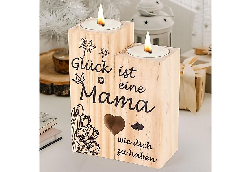 LuxusKollektion Kerzenständer Mama Geschenk Holz Kerzenständer Personalisie günstig online kaufen
