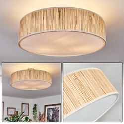 hofstein Deckenleuchte Deckenlampe aus Metall/Papiergeflecht/Stoff/Kunststo günstig online kaufen