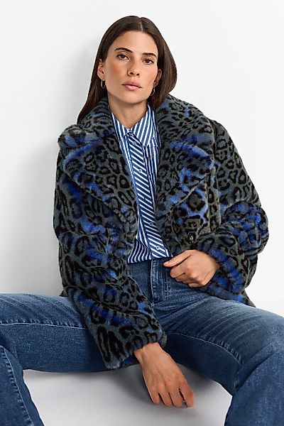 RICHROYAL Fellimitatjacke, ohne Kapuze, Mit V-Ausschnitt günstig online kaufen