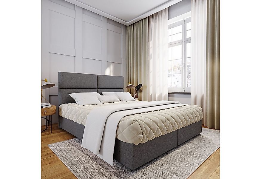 Masseno Boxbett LONIS 180x200 cm mit Bonell Matratze und Topper günstig online kaufen