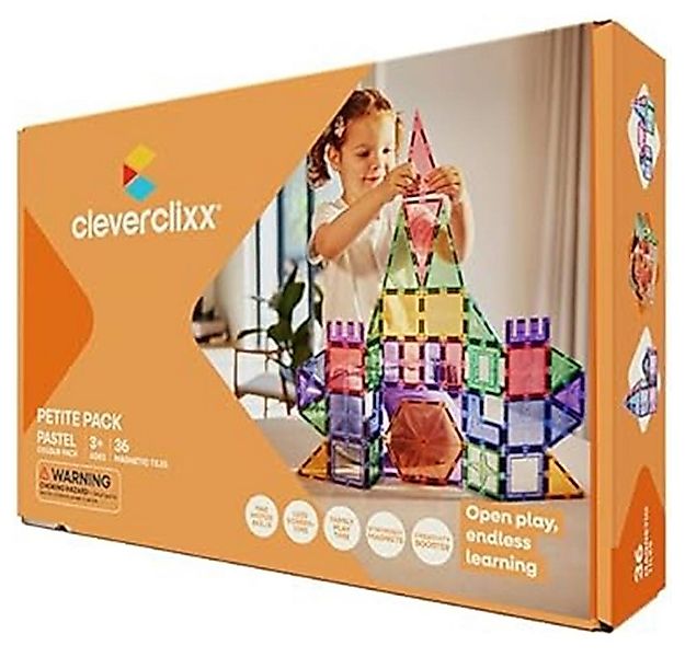 Cleverclixx Cleverclixx Kompakt-Bausatz in Pastellfarben 36 Teile Magnetspi günstig online kaufen